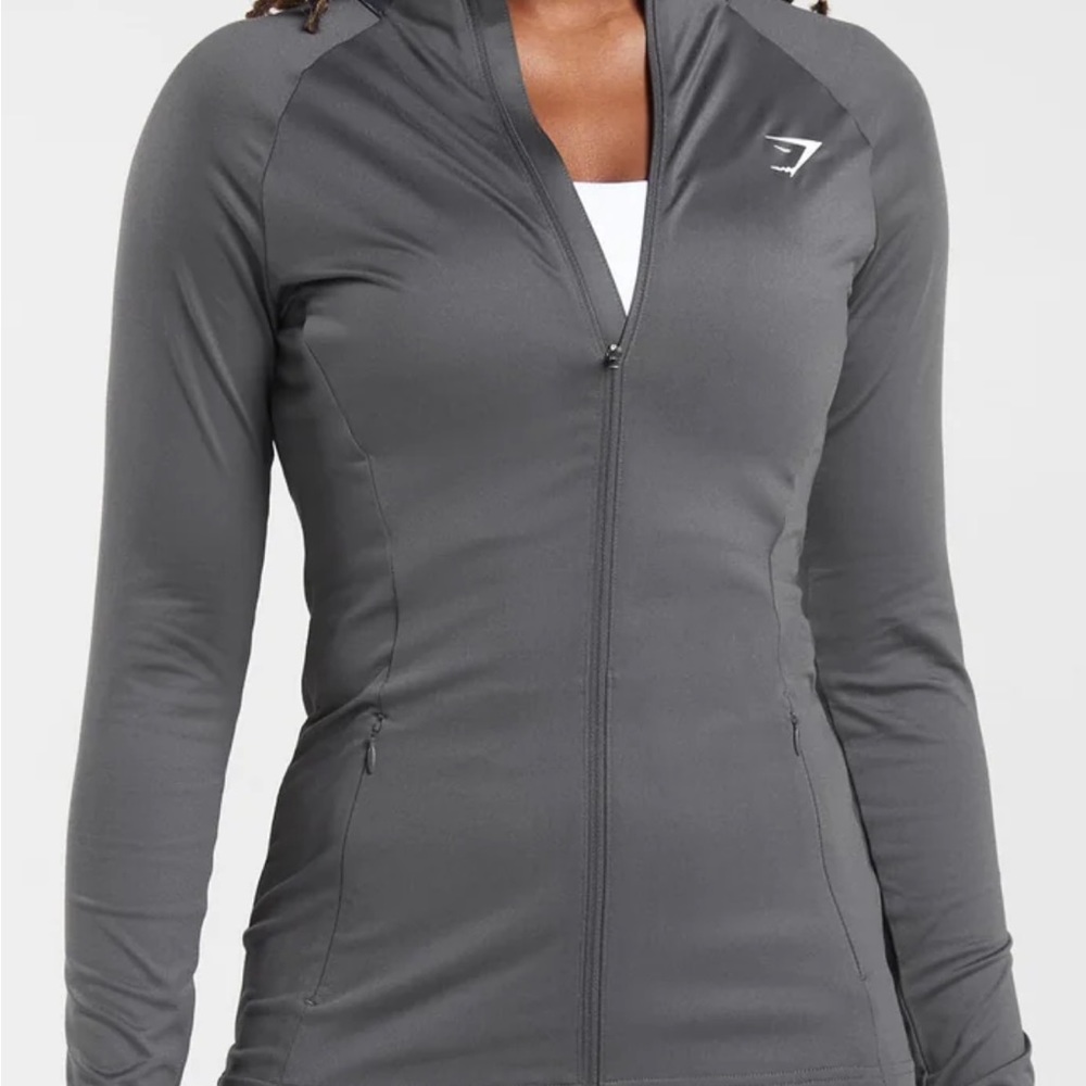 Charcoal Full-Zip Sports Jacket